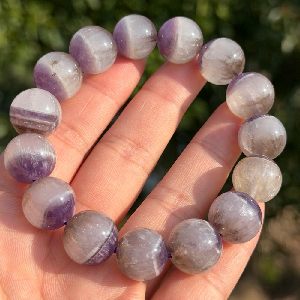 14mm stretchable half half dream amethyst bracelet 1158